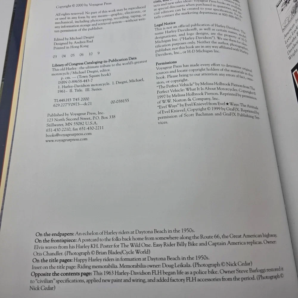 This Old Harley Ultimate Tribute Harley-Davidson Book Michael Dregni 2000‎